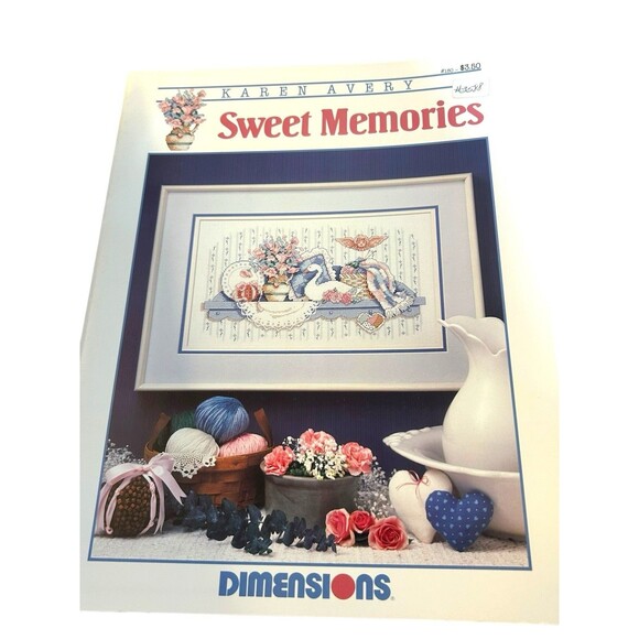 Lot Of 5 80s Folk Art Country Themed Counted Cross Stitch Patterns Bunnies Geese - Picture 11 of 15